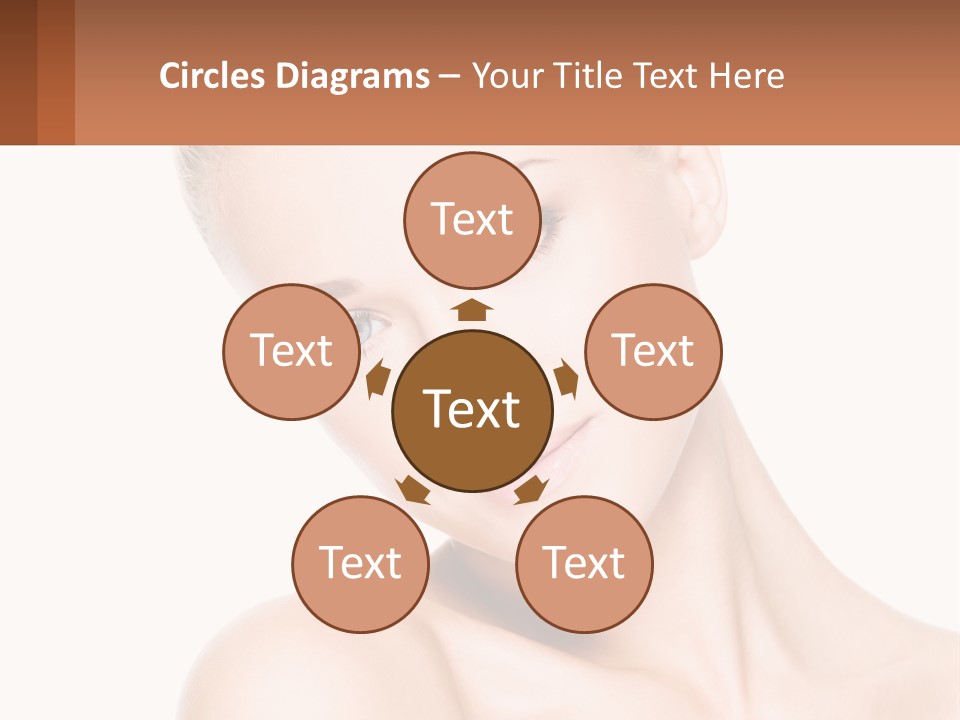 A Beautiful Woman With Blue Eyes Is Posing For The Camera PowerPoint Template