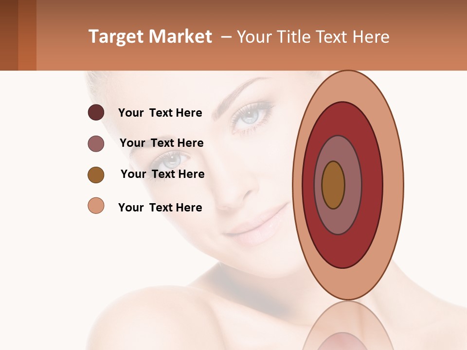A Beautiful Woman With Blue Eyes Is Posing For The Camera PowerPoint Template