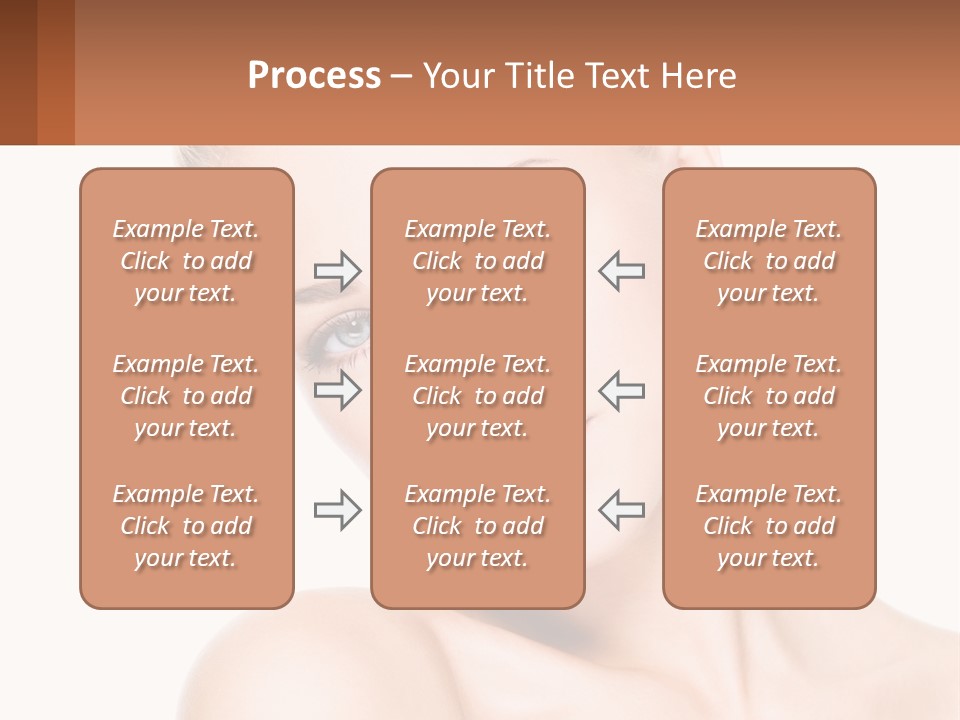 A Beautiful Woman With Blue Eyes Is Posing For The Camera PowerPoint Template