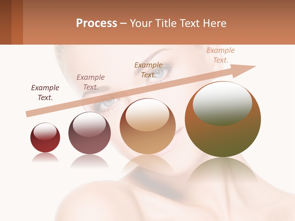 A Beautiful Woman With Blue Eyes Is Posing For The Camera PowerPoint Template