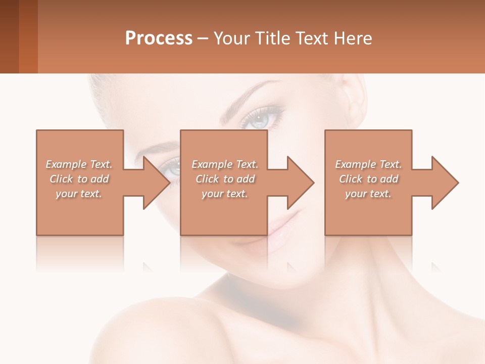 A Beautiful Woman With Blue Eyes Is Posing For The Camera PowerPoint Template
