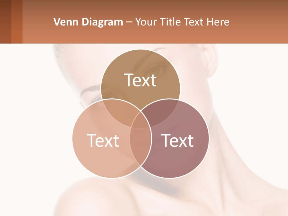 A Beautiful Woman With Blue Eyes Is Posing For The Camera PowerPoint Template