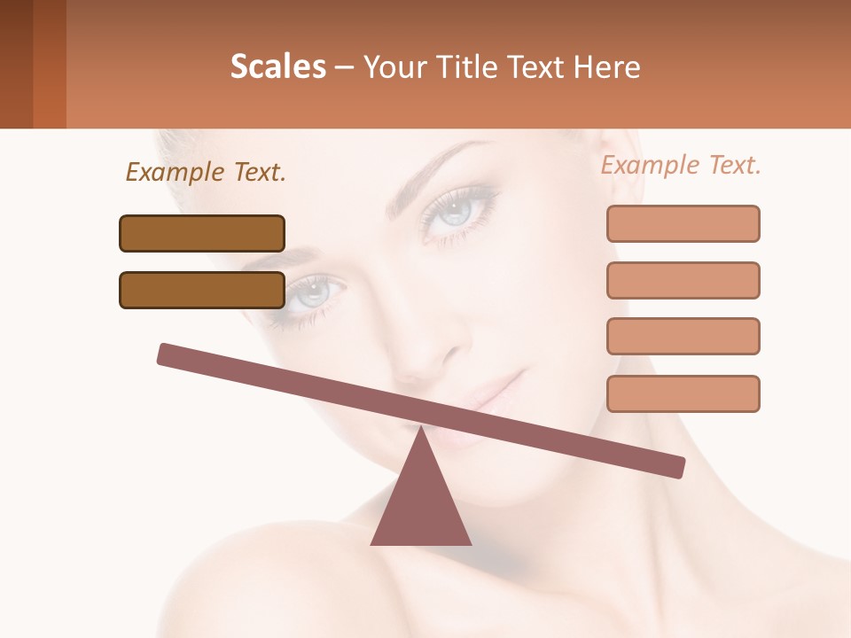 A Beautiful Woman With Blue Eyes Is Posing For The Camera PowerPoint Template
