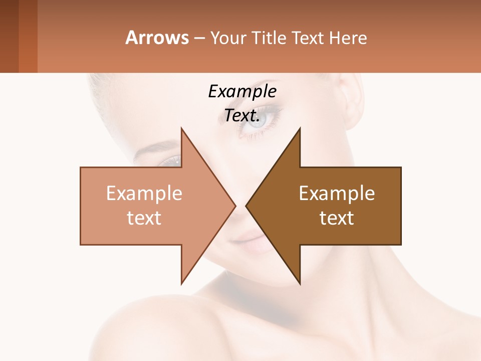 A Beautiful Woman With Blue Eyes Is Posing For The Camera PowerPoint Template