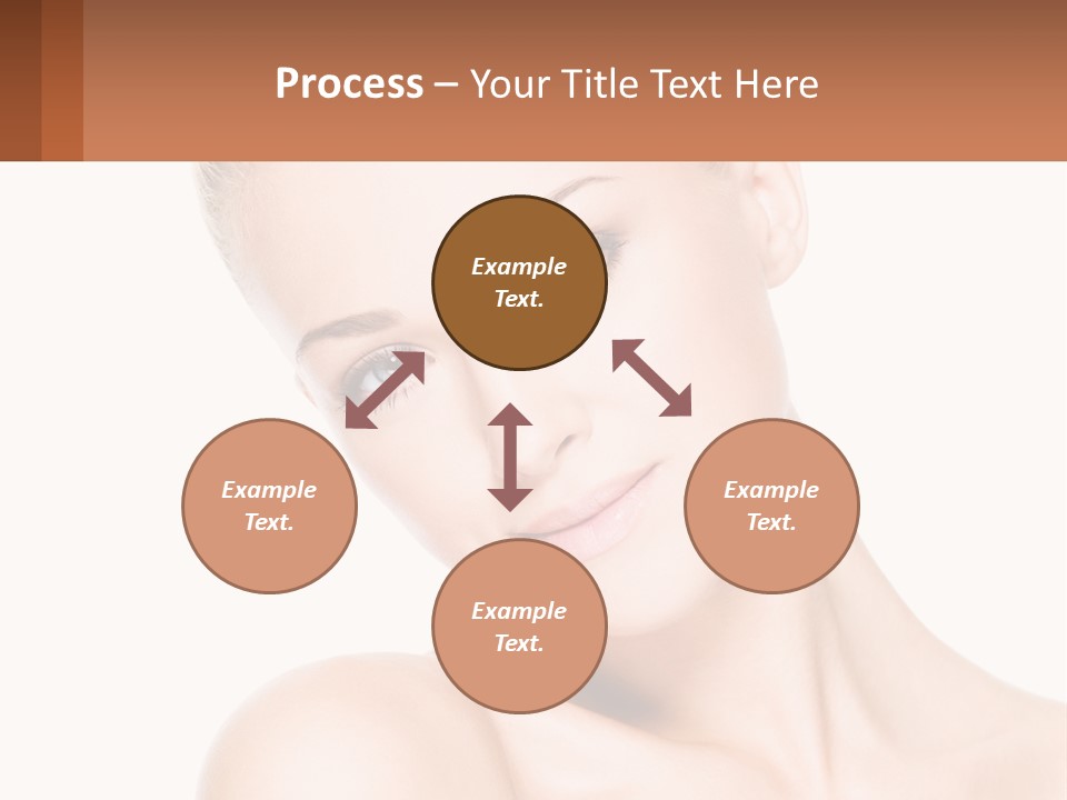 A Beautiful Woman With Blue Eyes Is Posing For The Camera PowerPoint Template