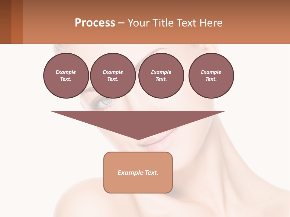 A Beautiful Woman With Blue Eyes Is Posing For The Camera PowerPoint Template