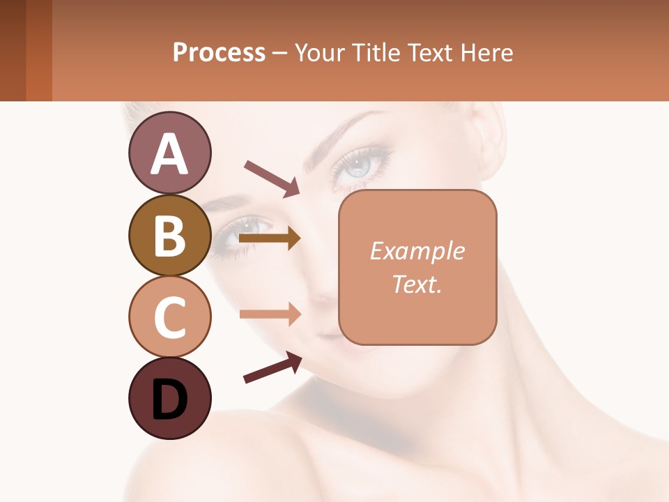 A Beautiful Woman With Blue Eyes Is Posing For The Camera PowerPoint Template