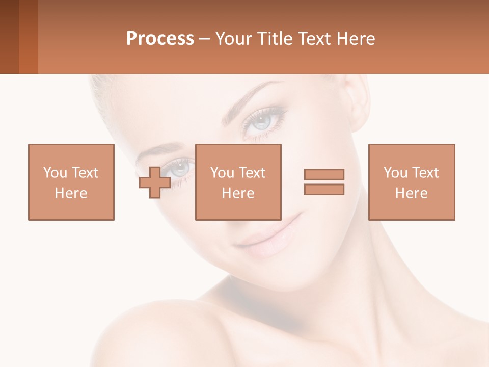 A Beautiful Woman With Blue Eyes Is Posing For The Camera PowerPoint Template