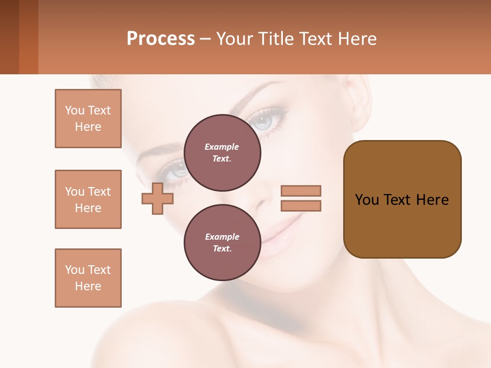 A Beautiful Woman With Blue Eyes Is Posing For The Camera PowerPoint Template