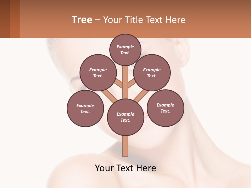 A Beautiful Woman With Blue Eyes Is Posing For The Camera PowerPoint Template