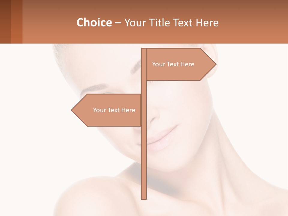 A Beautiful Woman With Blue Eyes Is Posing For The Camera PowerPoint Template