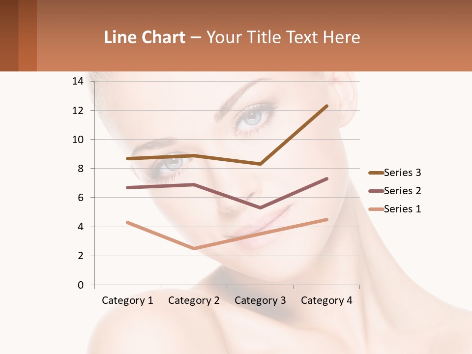 A Beautiful Woman With Blue Eyes Is Posing For The Camera PowerPoint Template