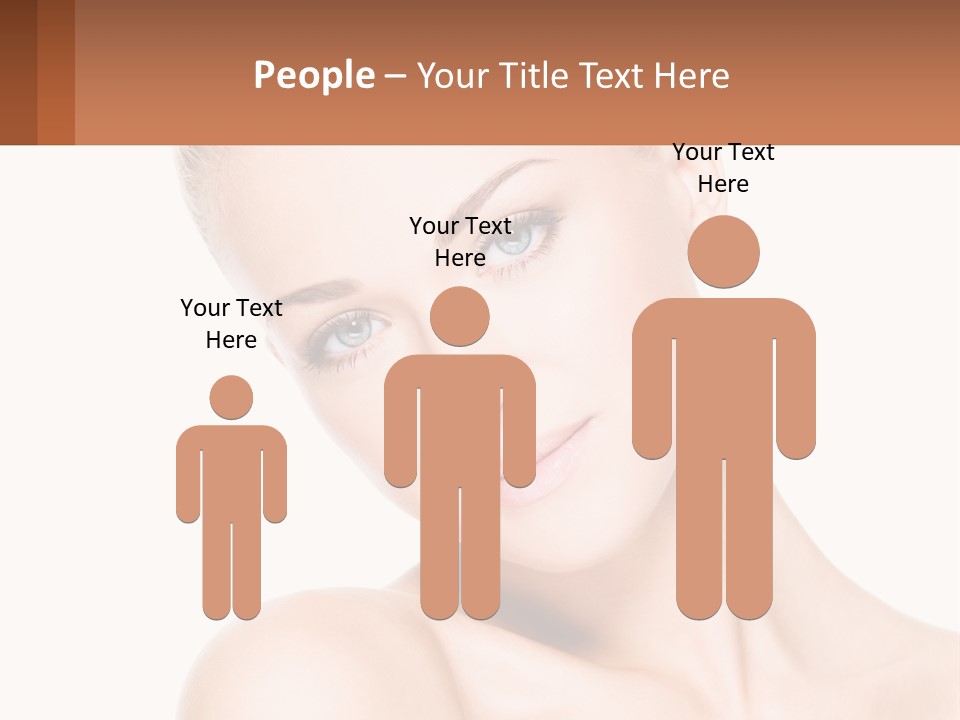 A Beautiful Woman With Blue Eyes Is Posing For The Camera PowerPoint Template