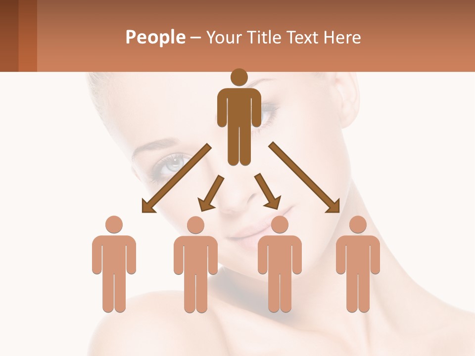 A Beautiful Woman With Blue Eyes Is Posing For The Camera PowerPoint Template