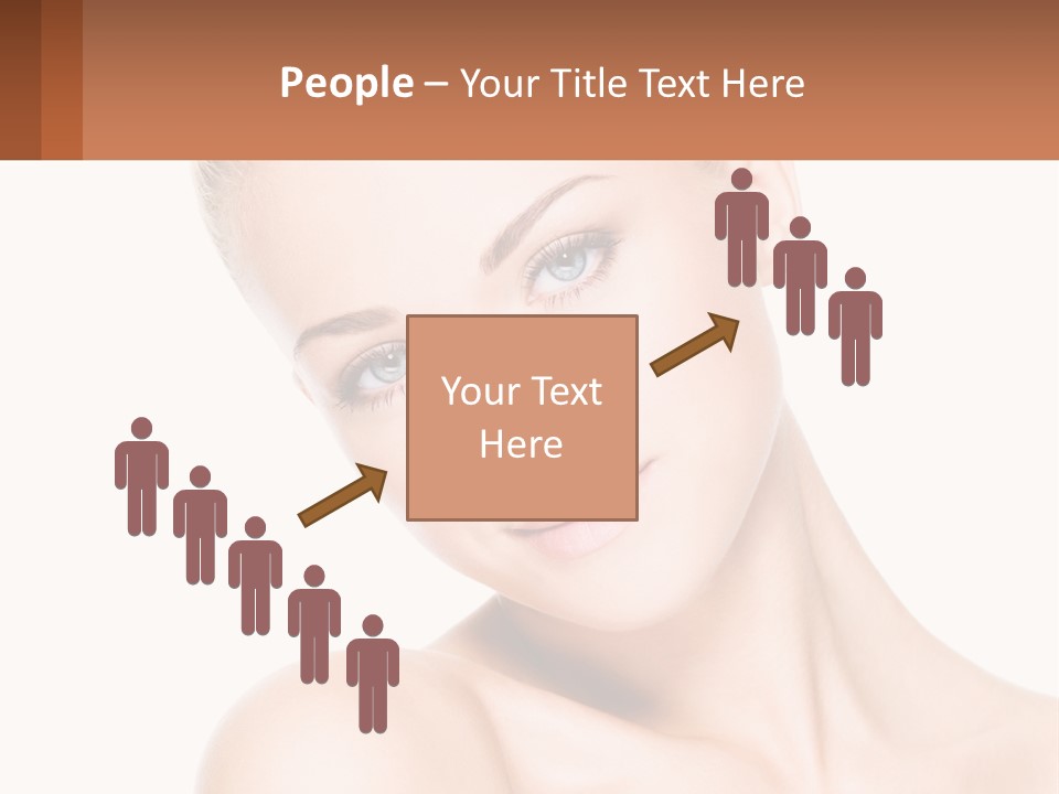 A Beautiful Woman With Blue Eyes Is Posing For The Camera PowerPoint Template