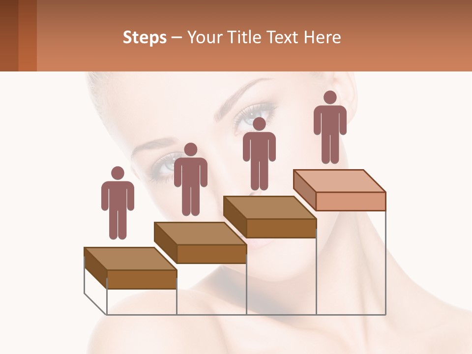 A Beautiful Woman With Blue Eyes Is Posing For The Camera PowerPoint Template