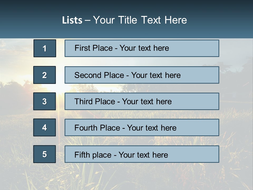 A Field Of Grass With The Sun Setting In The Background PowerPoint Template
