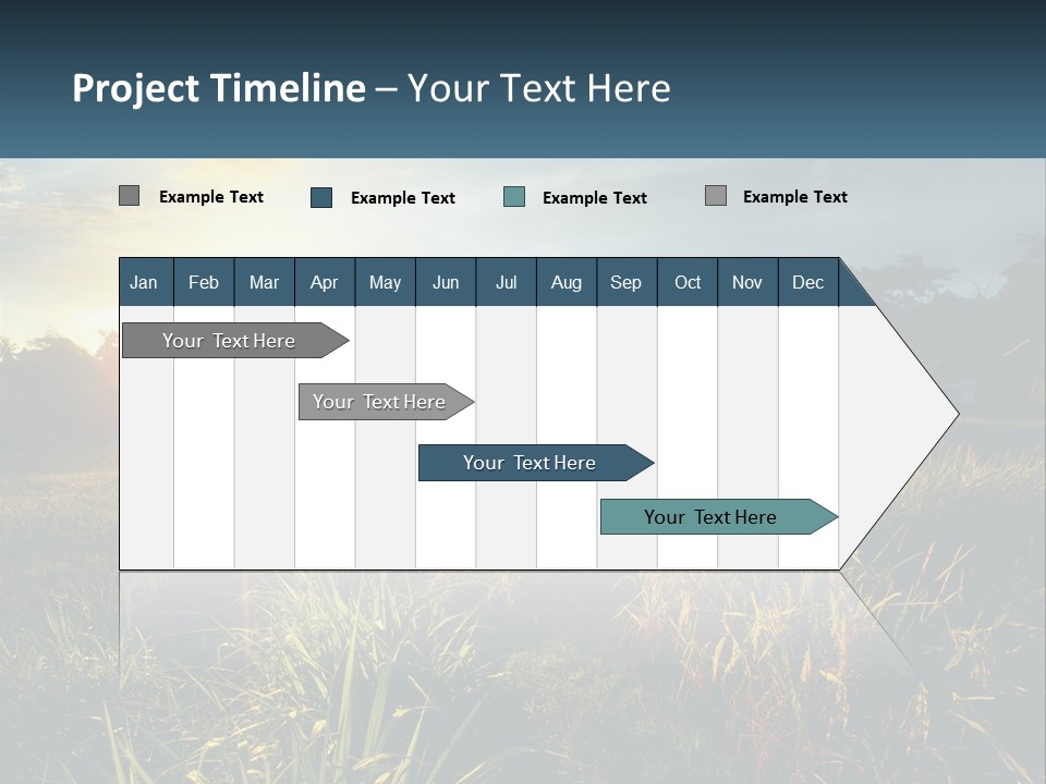 A Field Of Grass With The Sun Setting In The Background PowerPoint Template