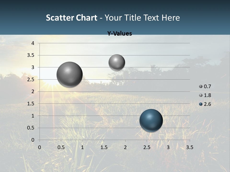 A Field Of Grass With The Sun Setting In The Background PowerPoint Template