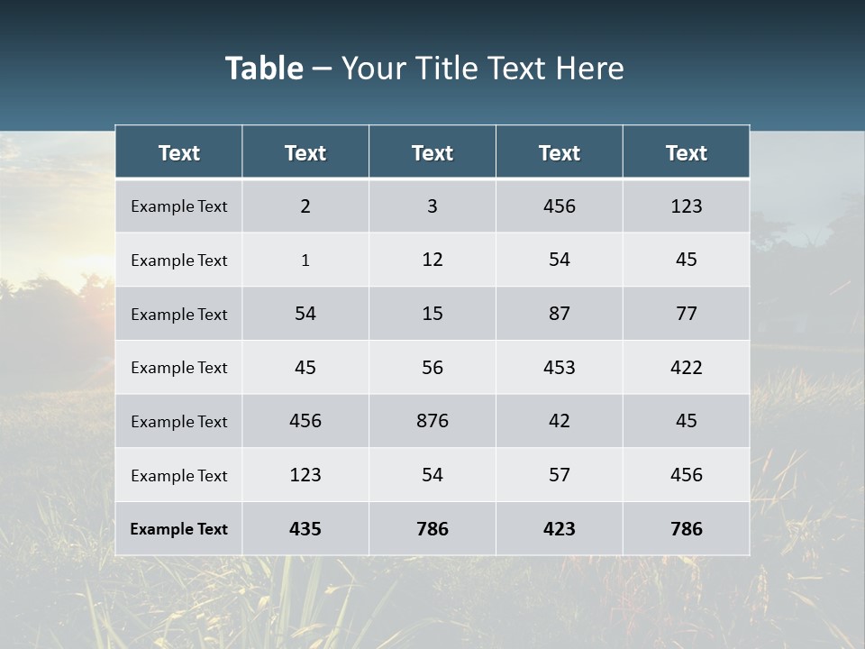 A Field Of Grass With The Sun Setting In The Background PowerPoint Template