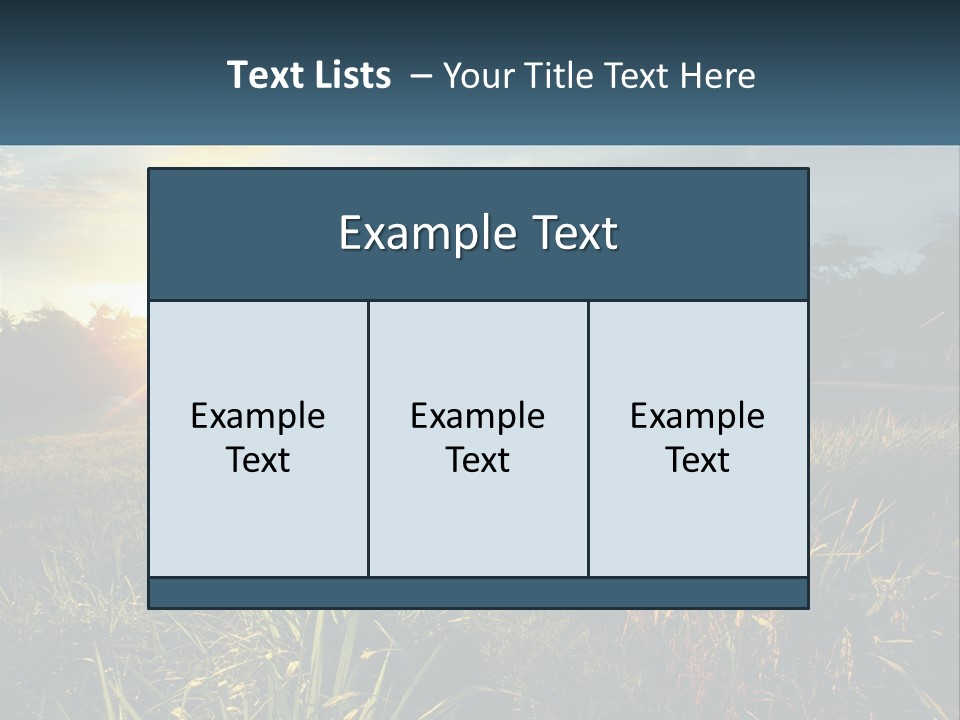 A Field Of Grass With The Sun Setting In The Background PowerPoint Template