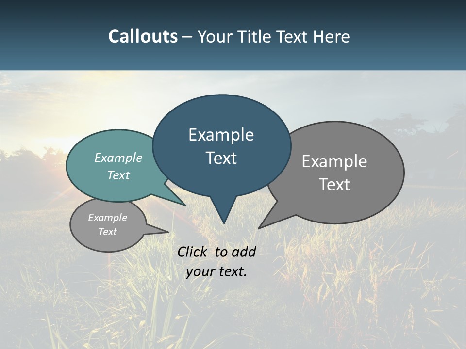 A Field Of Grass With The Sun Setting In The Background PowerPoint Template