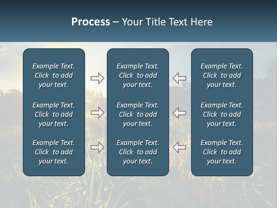 A Field Of Grass With The Sun Setting In The Background PowerPoint Template