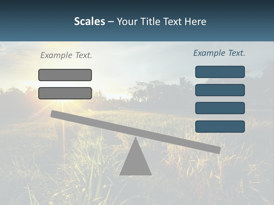 A Field Of Grass With The Sun Setting In The Background PowerPoint Template