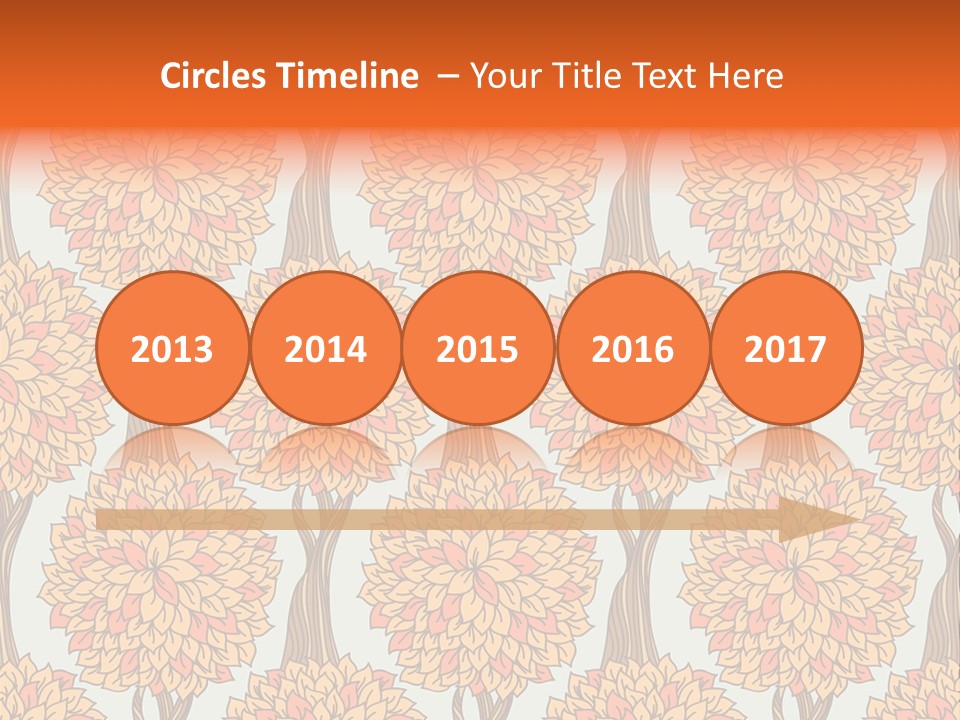 A Tree With Orange Leaves On A Blue Background PowerPoint Template