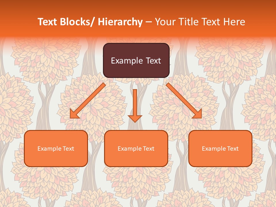 A Tree With Orange Leaves On A Blue Background PowerPoint Template