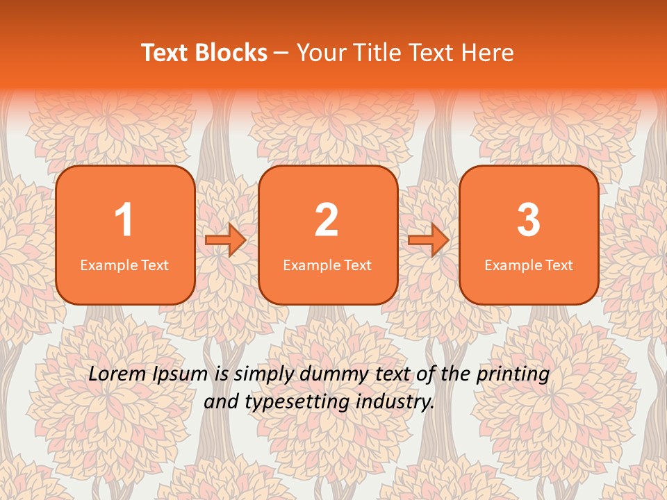 A Tree With Orange Leaves On A Blue Background PowerPoint Template