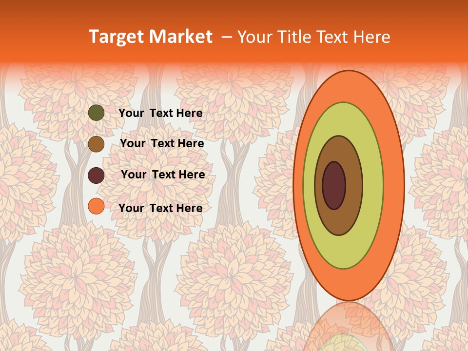 A Tree With Orange Leaves On A Blue Background PowerPoint Template