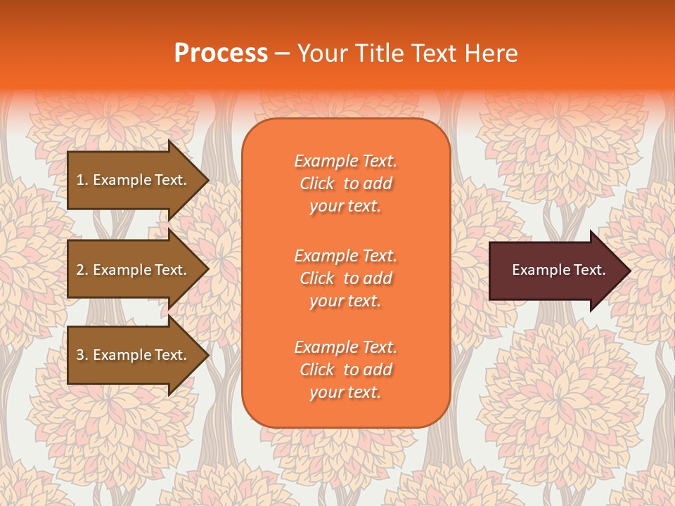 A Tree With Orange Leaves On A Blue Background PowerPoint Template
