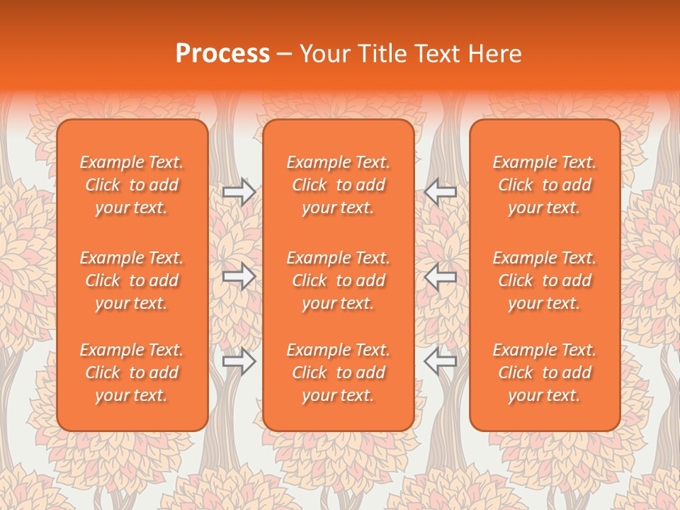 A Tree With Orange Leaves On A Blue Background PowerPoint Template