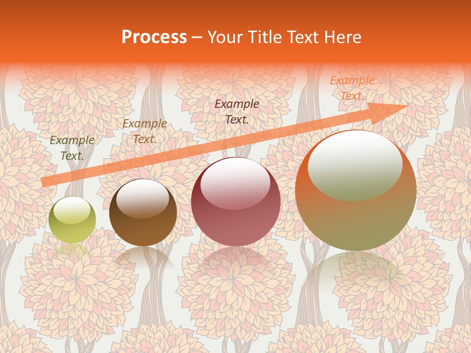 A Tree With Orange Leaves On A Blue Background PowerPoint Template