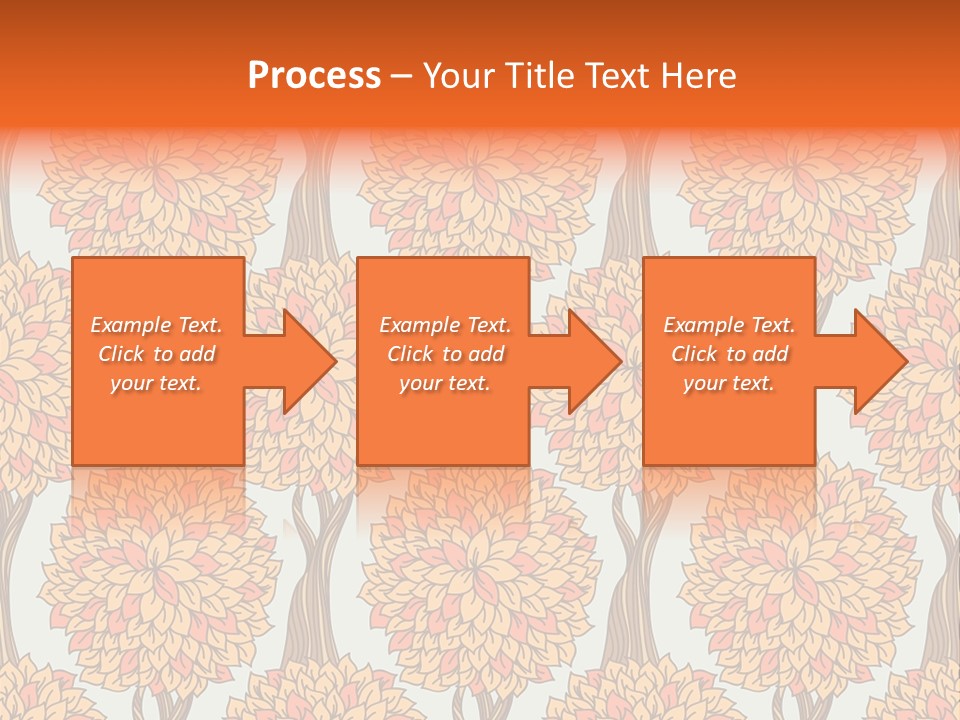 A Tree With Orange Leaves On A Blue Background PowerPoint Template