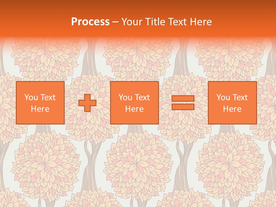 A Tree With Orange Leaves On A Blue Background PowerPoint Template