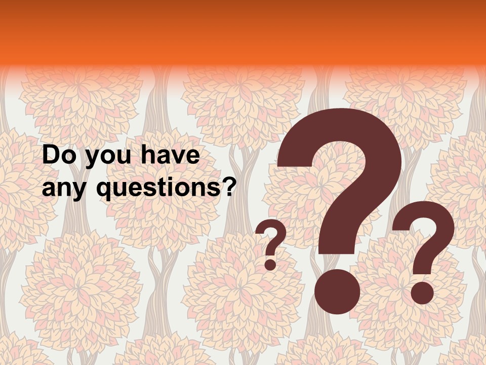 A Tree With Orange Leaves On A Blue Background PowerPoint Template