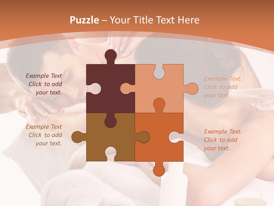 A Woman Getting A Back Massage From A Man PowerPoint Template