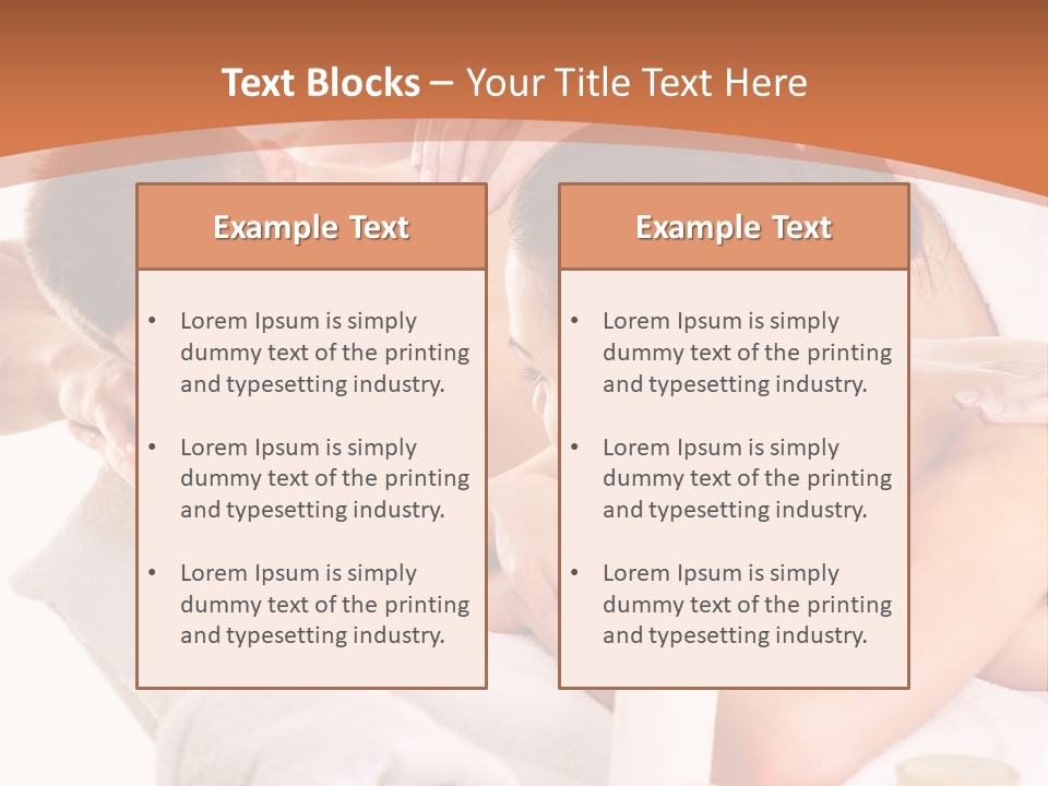 A Woman Getting A Back Massage From A Man PowerPoint Template