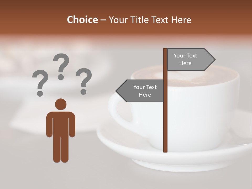 A Cup Of Coffee Sitting On Top Of A Saucer PowerPoint Template