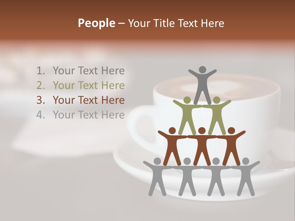 A Cup Of Coffee Sitting On Top Of A Saucer PowerPoint Template
