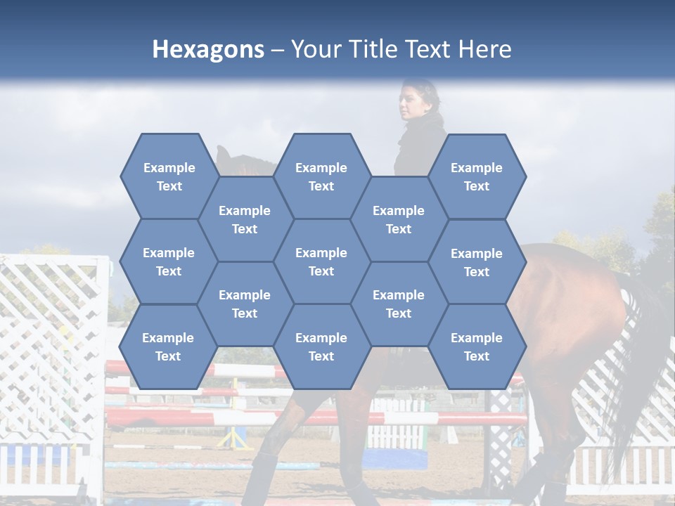 A Woman Riding On The Back Of A Brown Horse PowerPoint Template