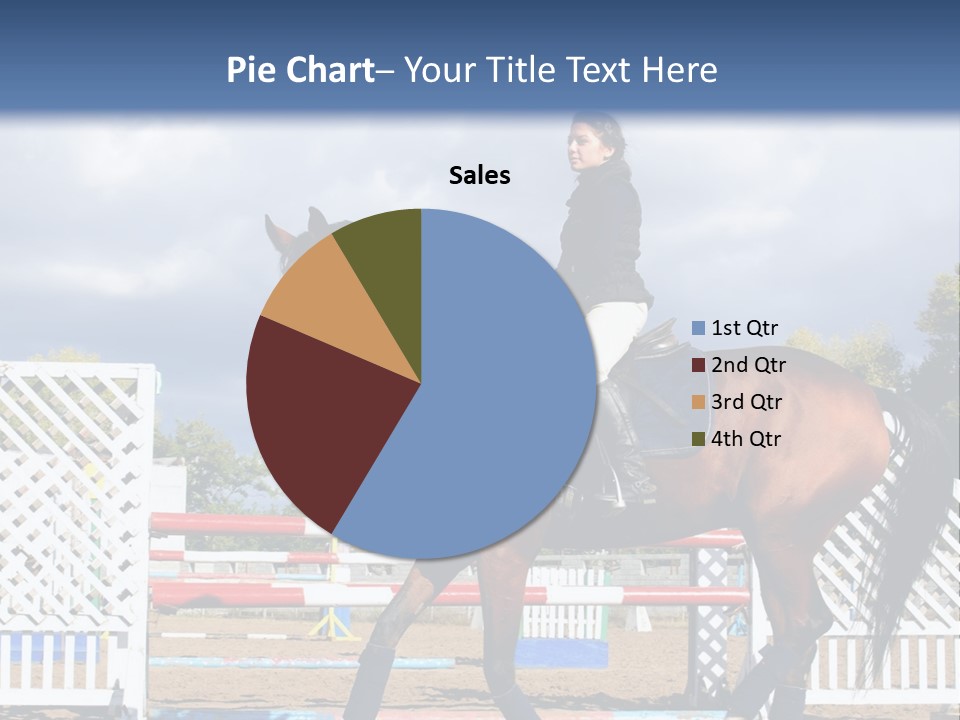 A Woman Riding On The Back Of A Brown Horse PowerPoint Template