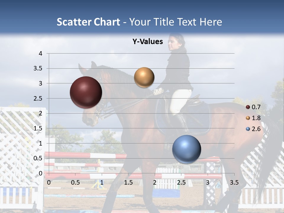 A Woman Riding On The Back Of A Brown Horse PowerPoint Template