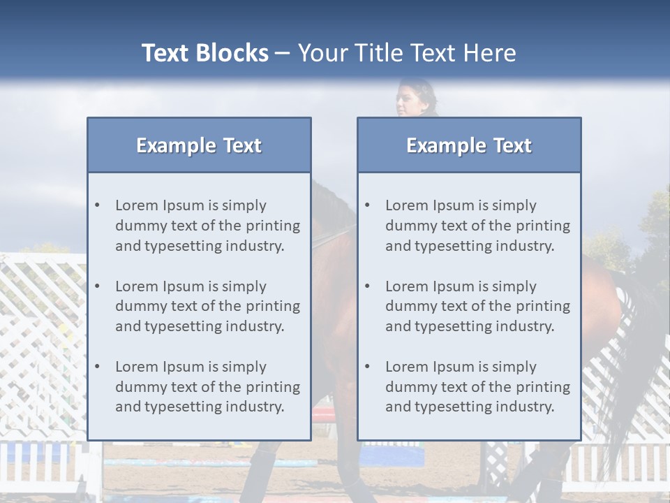 A Woman Riding On The Back Of A Brown Horse PowerPoint Template