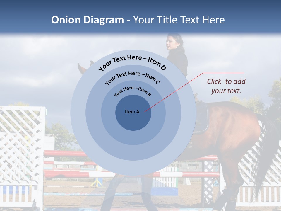 A Woman Riding On The Back Of A Brown Horse PowerPoint Template