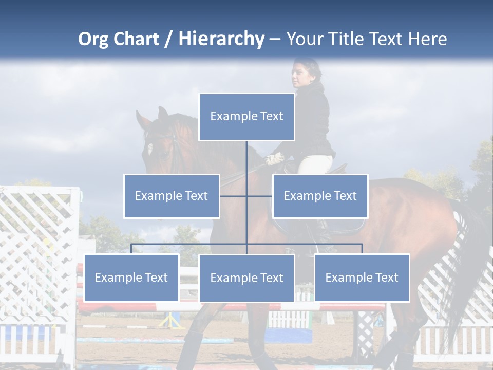 A Woman Riding On The Back Of A Brown Horse PowerPoint Template