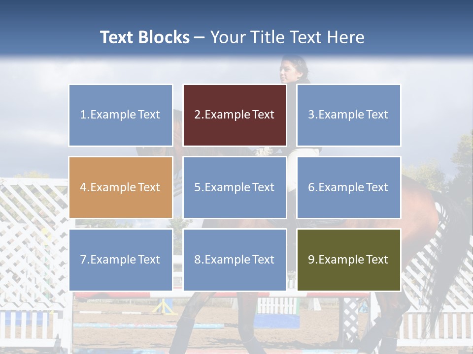 A Woman Riding On The Back Of A Brown Horse PowerPoint Template