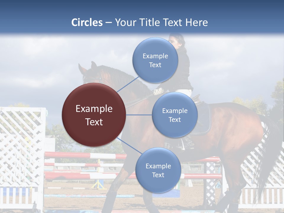 A Woman Riding On The Back Of A Brown Horse PowerPoint Template